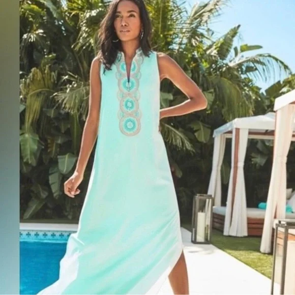 chinese dress ladies Clarajane Stretch Maxi Shift Dress Lilly Pulitzer main image 0